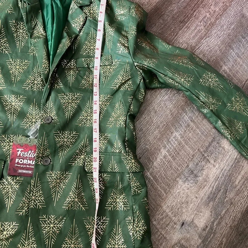 Suitmeister Holiday Snowflake Tree Blazer-‎ Size Large